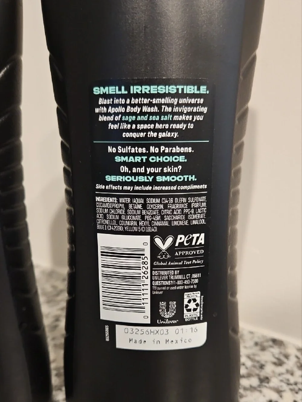 Apollo Sage & Sea Salt Moisturizing Body Wash - Black